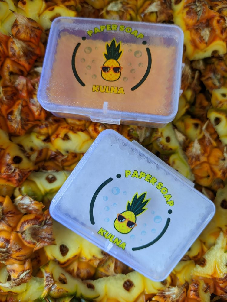 Cegah Covid-19, Mahasiswa UMRI Olah Limbah Kulit Nanas Jadi Paper Soap Antiseptik