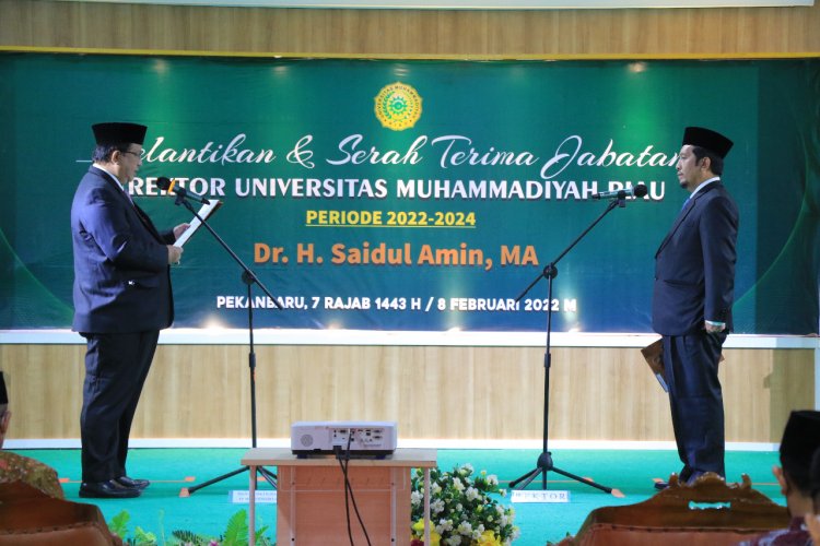 Saidul Amin Dilantik Jadi Rektor Universitas Muhammadiyah Riau