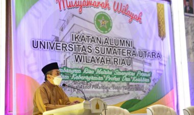 Gubri Ajak Alumni Universitas Sumatera Utara di Riau Bersinergi Bangun Daerah