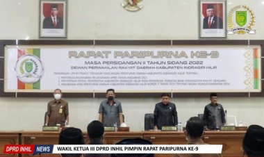 DPRD Inhil Rapat Paripurna ke-9 Sampaikan Pandangan Umum Fraksi Terhadap Tiga Ranperda