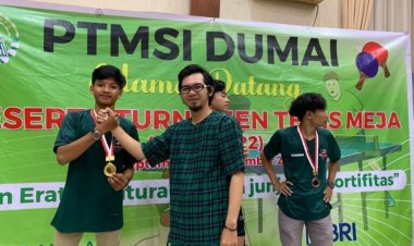 Asbul Mizan Mahasiswa FIKOM UIR Raih Juara 1 Pertandingan Tenis Meja se-Riau