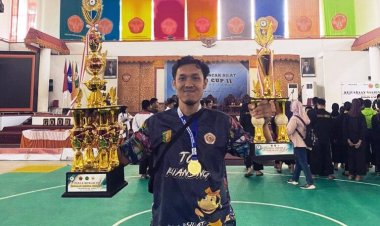 Bagas Prasetyo Mahasiswa Fakultas Hukum UIR Raih Juara 1 Kejurnas Pencak Silat
