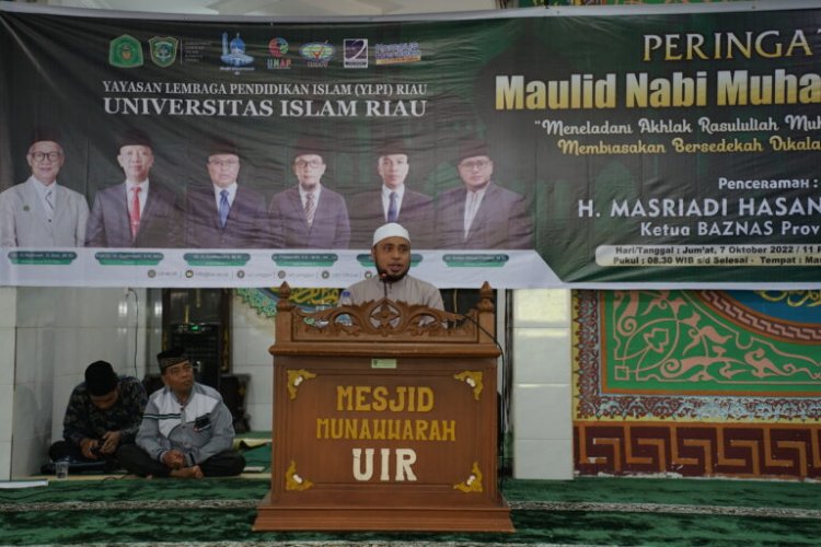 Ajak Pegawai Bayar Zakat, UIR dan YLPI Peringati Maulid Nabi Muhammad SAW