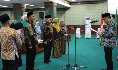 Rektor UIN Suska Riau Lantik Tiga Pejabat Baru