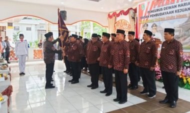 Sukiman Dilantik Sebagai Ketua Pengurus DHC 45 Rohul Oleh Gubri, Berjanji Gelorakan Nilai-nilai Juang