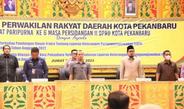Fraksi DPRD Pekanbaru Menyampaikan Pandangan Umum Tentang LKPj Penjabat Wako 2022, Ini Jawabannya