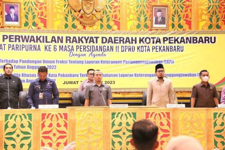 Fraksi DPRD Pekanbaru Menyampaikan Pandangan Umum Tentang LKPj Penjabat Wako 2022, Ini Jawabannya