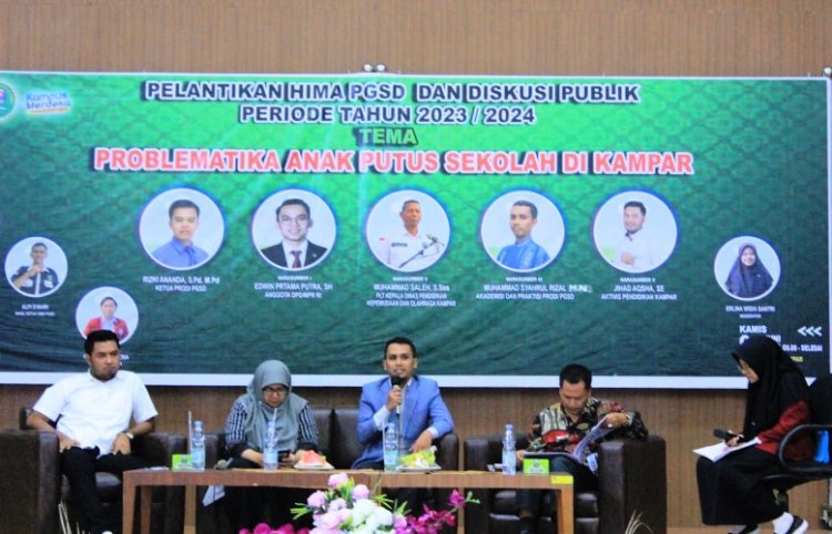 Himpunan Mahasiswa PGSD Universitas Pahlawan Bahas Problematika Anak Putus Sekolah di Kampar