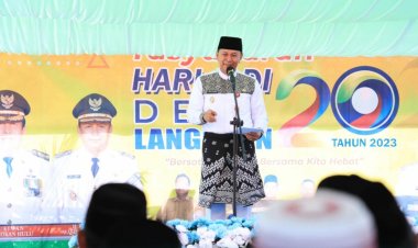 Wabup Rohul Indra Gunawan Resmikan Aplikasi Pintu Desa di HUT Desa Langkitin
