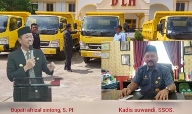 DLH Rohil Dapat Tambahan 5 Unit Dump Truck, Siap Wujudkan Kota Bersih