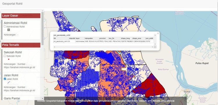 Diskominfotiks Rohil Luncurkan Sistem Informasi Geospasial Daerah