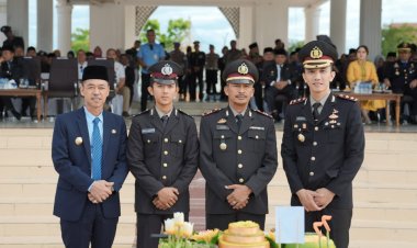 Bupati dan Wabup Rohil Hadiri Upacara Peringatan HUT Bhayangkara ke-77