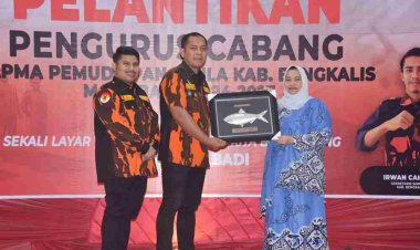 Ketua dan Pengurus  Sapma PP Dilantik, Bupati Bengkalis Kasmarni Ajak  Jadi Agen Percepatan Bermasa