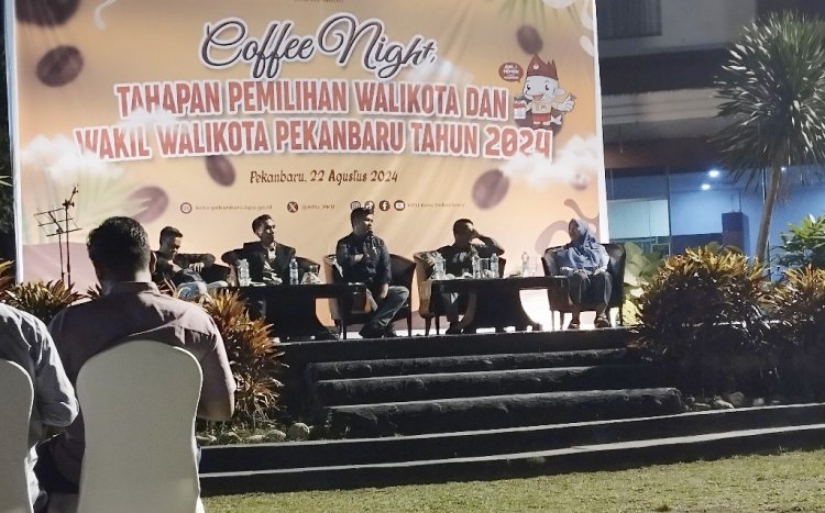 Dari Coffee Night KPU Pekanbaru, Ajak Insan Pers Bersinergi Sukseskan Pemilihan 2024