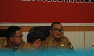 Sekda Rohul Rapat bersama KPK RI Monitoring dan Evaluasi MCP dan SPI