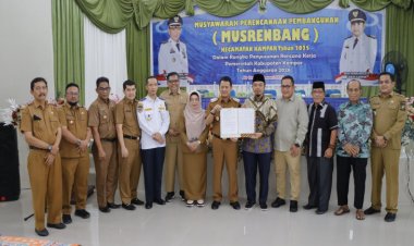 Hadiri Musrenbangcam Kecamatan Kampar, Wakil Ketua DPRD Kampar Zulfan Azmi Minta Realisasikan Jalan Desa Ranah Singkuang