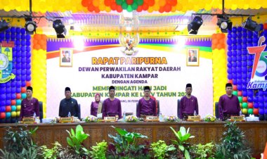 DPRD Kampar Paripurna Istimewa Hari Jadi ke-75 Kabupaten Kampar, Ahmad Taridi: Refleksi Pembangunan Secara Objektif