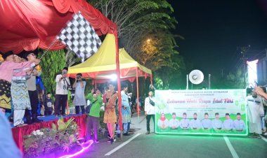 Dilepas Wabup Bengkalis Bagus Santoso, Pawai Takbiran Sambut Idul Fitri 1446 H Meriah