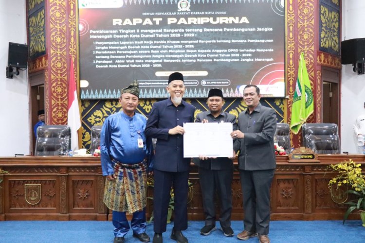 Ranperda RPJMD Kota Dumai Tahun 2025-2029 Disetujui Dewan, Wali Kota Paisal Wujudkan Visi Pembangunan