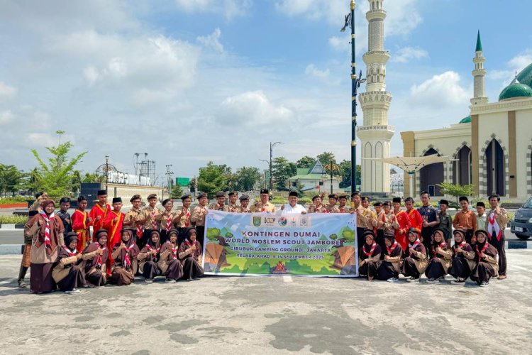 Diikuti 51 Orang dari Dua Pesantren, Wawako Sugiyarto Lepas Kontingen Jambore Pramuka Muslim Dunia 2025