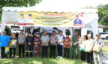 Gerakan Pangan Murah GPM se-Indonesia, Bupati Anton Ingatkan Bantuan Harus Sampai ke Masyarakat