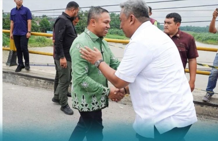 Bupati Rohul Dampingi Gubri Tinjau Perbaikan Jembatan Ujung Batu, Pastikan Akses Segera Normal