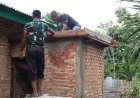 Progres Pembangunan Rumah Sarianis 78 Persen, Satgas TMMD ke-127 Kodim 0301/Pekanbaru dan Warga Tetap Semangat di Bulan Ramadan