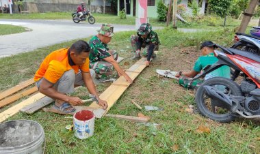 Gotong Royong Satgas TMMD ke-127 Kodim 0301/Pekanbaru Bersama Warga Bangun Rumah Layak Huni di Kelurahan Tuah Negeri