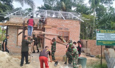 Bukan Sekadar Rumah, Satgas TMMD ke-127 Kodim 0301/Pekanbaru Hadirkan Asa untuk Anismar di Tenayan Raya