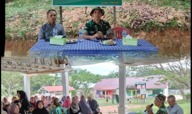 Ajak Warga Tuah Negeri Cinta Tanah Air, Satgas TMMD ke-127 Kodim 0301/Pekanbaru Beri Penyuluhan Wawasan Kebangsaan dan Bela Negara