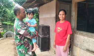 Komsos Humanis Satgas TMMD ke-127 Kodim 0301/Pekanbaru Pererat Kedekatan TNI dan Warga Kelurahan Tuah Negeri