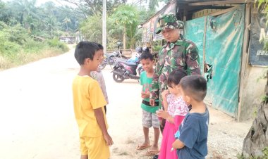 Satgas TMMD ke-127 Kodim 0301/Pekanbaru Hadirkan Senyum Anak-anak di Kelurahan Tuah Negeri