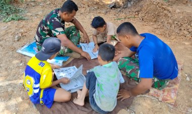 Satgas TMMD ke-127 Kodim 0301/Pekanbaru Hadirkan Semangat Belajar untuk Anak-anak di Kelurahan Tuah Negeri