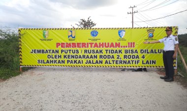 Bahayakan Keselamatan Masyarakat, Jembatan Sungai Lintang Sentajo Raya Ditutup Total 