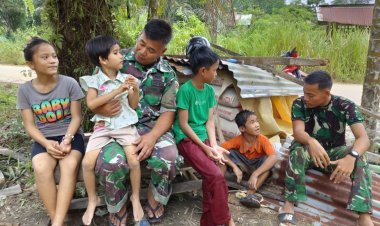 Bukan Sekadar Bangun Rumah, Satgas TMMD Bangun Harapan Anak-anak Tuah Negeri