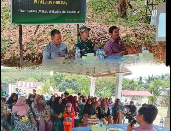 Tak Hanya Bangun Fisik, Satgas TMMD ke-127 Kodim 0301/Pekanbaru Perkuat Keterampilan Warga Lewat Penyuluhan Perikanan