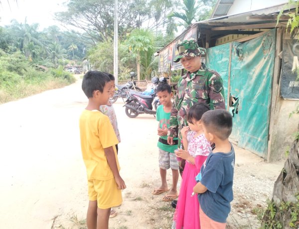 Satgas TMMD ke-127 Kodim 0301/Pekanbaru Hadirkan Senyum Anak-anak di Kelurahan Tuah Negeri