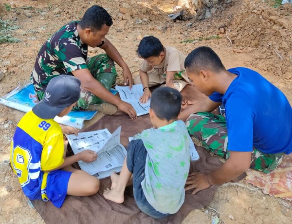 Satgas TMMD ke-127 Kodim 0301/Pekanbaru Hadirkan Semangat Belajar untuk Anak-anak di Kelurahan Tuah Negeri