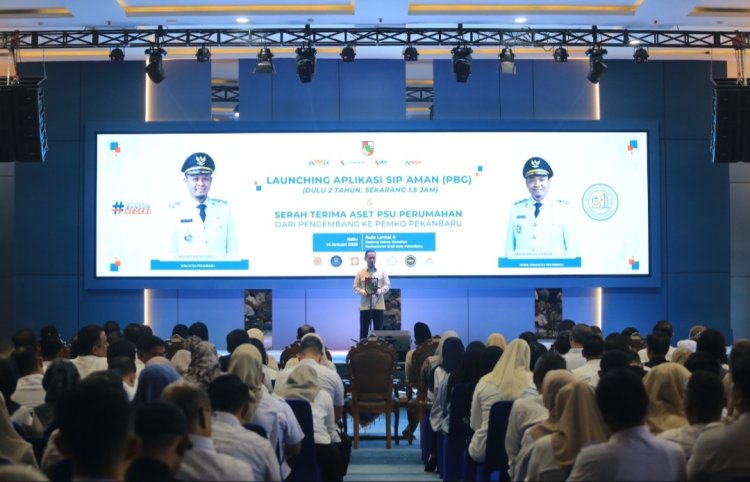 Wako Agung Nugroho Launching Sip Aman untuk Permudah dan Percepat Pengurusan Izin Bangunan di Pekanbaru