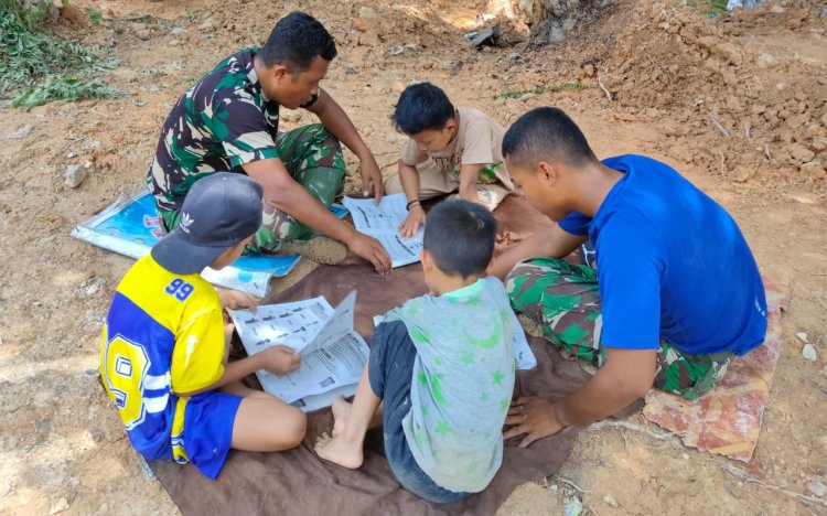 Satgas TMMD ke-127 Kodim 0301/Pekanbaru Hadirkan Semangat Belajar untuk Anak-anak di Kelurahan Tuah Negeri