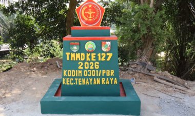 Tugu TMMD ke-127 Kodim 0301/Pekanbaru Jadi Pengingat Kebersamaan TNI dan Warga Tenayan Raya