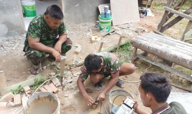 Optimalisasi Perbaikan Mata Ketam, Satgas TMMD ke-127 Kodim 0301/Pekanbaru Tingkatkan Kualitas Rumah Anismar