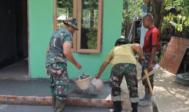 Satgas TMMD ke-127 Kodim 0301/Pekanbaru Percepat Penyelesaian Rumah Sarianis, Progres 88 Persen