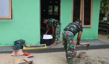 Satgas TMMD ke-127 Kodim 0301/Pekanbaru Kebut Tahap Finishing Rumah Sarianis, Progres 89 Persen