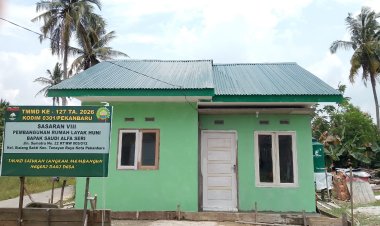 4 RTLH Tampil Sejuk dan Nyaman dengan Warna Hijau, Program TMMD ke-127 Kodim 0301/Pekanbaru