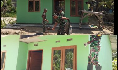 Progres 94 Persen, Satgas TMMD ke-127 Kodim 0301/Pekanbaru Bersama Warga Tuntaskan Rumah Sarianis di Tuah Negeri