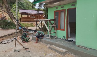Dari Rumah Sederhana Menuju Hunian Layak, Satgas TMMD ke-127 Kodim 0301/Pekanbaru Wujudkan Kebahagiaan Anismar