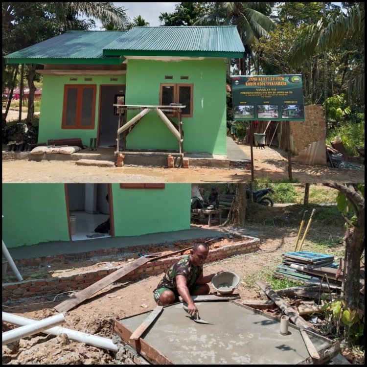 Rumah Layak untuk Anismar di Kelurahan Tuah Negeri Segera Terwujud Berkat TMMD ke-127 Kodim 0301/Pekanbaru