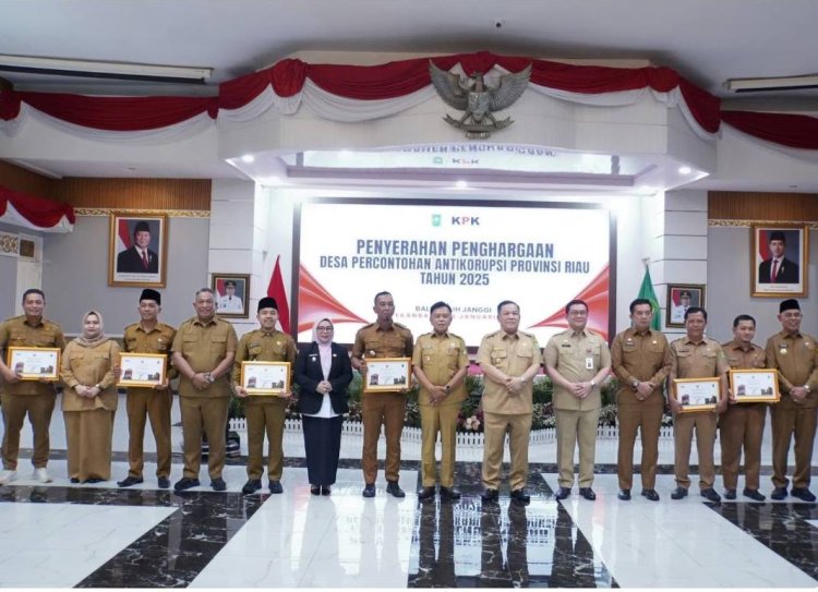 Prestasi Prestisius Bagi Desa Sebagai Desa Antikorupsi di Provinsi Riau 2025