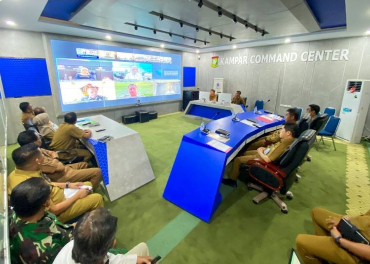 Rakor dengan Kemendagri dan Kemendag, Bupati Kampar Siap Kendalikan Inflasi